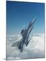 Missile-Armed Us F-16 Fighter Aircraft in Flight, Climbing Above Clouds-null-Mounted Premium Photographic Print