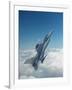 Missile-Armed Us F-16 Fighter Aircraft in Flight, Climbing Above Clouds-null-Framed Photographic Print