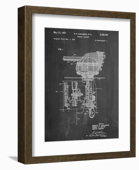 Missile Launcher Patent-null-Framed Art Print