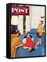 "Missing Shoe" Saturday Evening Post Cover, September 8, 1951-Jack Welch-Framed Stretched Canvas