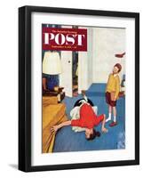 "Missing Shoe" Saturday Evening Post Cover, September 8, 1951-Jack Welch-Framed Giclee Print