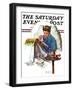 "Missing the Dance" Saturday Evening Post Cover, January 23,1937-Norman Rockwell-Framed Giclee Print