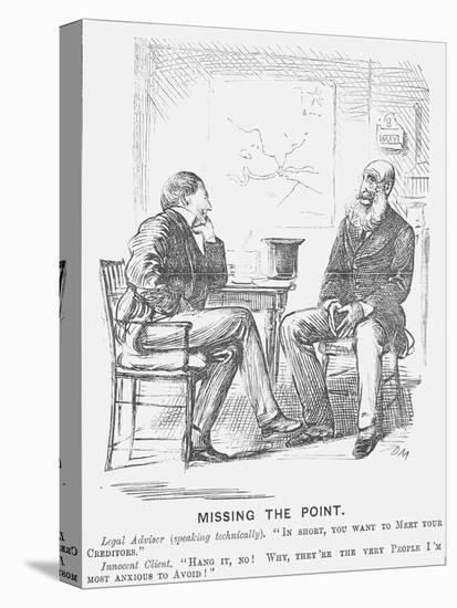 Missing the Point, 1872-George Du Maurier-Stretched Canvas