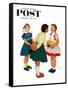 "Missing tooth" Saturday Evening Post Cover, September 7,1957-Norman Rockwell-Framed Stretched Canvas