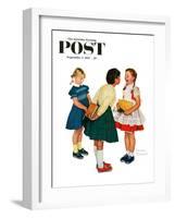 "Missing tooth" Saturday Evening Post Cover, September 7,1957-Norman Rockwell-Framed Giclee Print