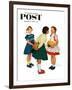 "Missing tooth" Saturday Evening Post Cover, September 7,1957-Norman Rockwell-Framed Giclee Print