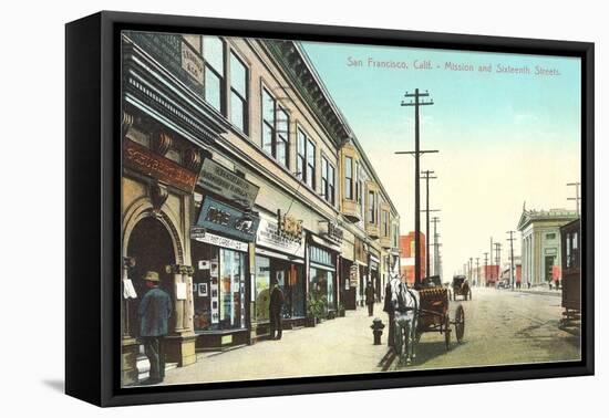 Mission and 16th Street, San Francisco, California-null-Framed Stretched Canvas