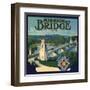 Mission Bridge Brand - Riverside, California - Citrus Crate Label-Lantern Press-Framed Art Print