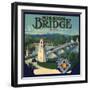 Mission Bridge Brand - Riverside, California - Citrus Crate Label-Lantern Press-Framed Art Print