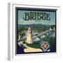 Mission Bridge Brand - Riverside, California - Citrus Crate Label-Lantern Press-Framed Art Print