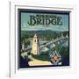 Mission Bridge Brand - Riverside, California - Citrus Crate Label-Lantern Press-Framed Art Print