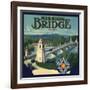 Mission Bridge Brand - Riverside, California - Citrus Crate Label-Lantern Press-Framed Art Print