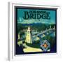 Mission Bridge Orange Label - Riverside, CA-Lantern Press-Framed Premium Giclee Print