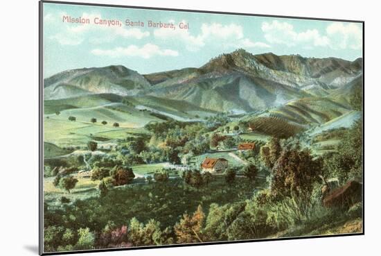 Mission Canyon, Santa Barbara, California-null-Mounted Art Print