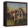 Mission Church Ruins - Citrus Crate Label-Lantern Press-Framed Stretched Canvas