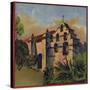 Mission Church Ruins - Citrus Crate Label-Lantern Press-Stretched Canvas