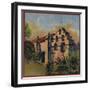 Mission Church Ruins - Citrus Crate Label-Lantern Press-Framed Art Print