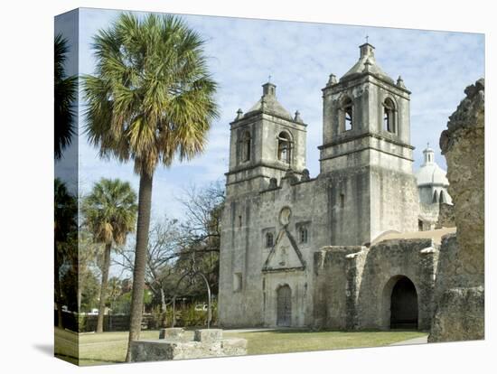 Mission Concepcion, San Antonio, Texas, USA-Ethel Davies-Stretched Canvas