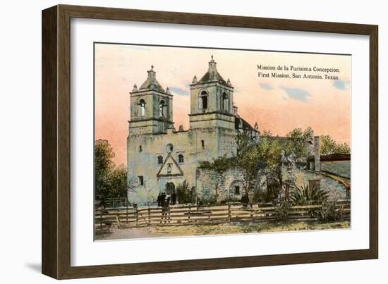 Mission de la Purisima Concepcion, San Antonio, Texas-null-Framed Art Print