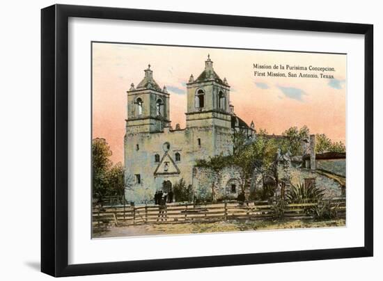 Mission de la Purisima Concepcion, San Antonio, Texas-null-Framed Art Print