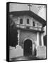 Mission Dolores Being Preserved by Clapboards-Hansel Mieth-Framed Stretched Canvas