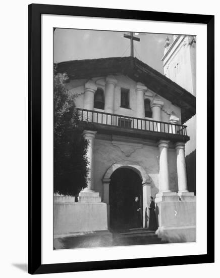 Mission Dolores Being Preserved by Clapboards-Hansel Mieth-Framed Photographic Print