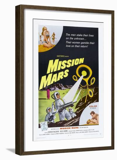 MISSION MARS, US poster, bottom right: Nick Adams, Heather Hewitt, 1968-null-Framed Art Print