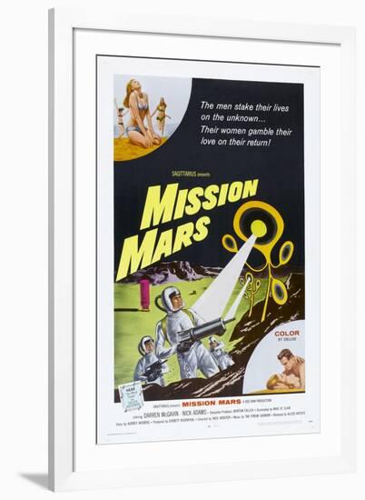 MISSION MARS, US poster, bottom right: Nick Adams, Heather Hewitt, 1968-null-Framed Art Print