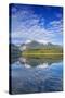 Mission Reservoir, Peaks of the Mission Mountains Near St Ignatius, Montana, USA-Chuck Haney-Stretched Canvas