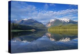 Mission Reservoir, Peaks of the Mission Mountains Near St Ignatius, Montana, USA-Chuck Haney-Stretched Canvas