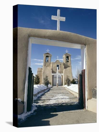 Mission San Francisco De Asis, Ranchos De Taos, New Mexico, USA-Walter Rawlings-Stretched Canvas