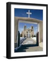 Mission San Francisco De Asis, Ranchos De Taos, New Mexico, USA-Walter Rawlings-Framed Photographic Print