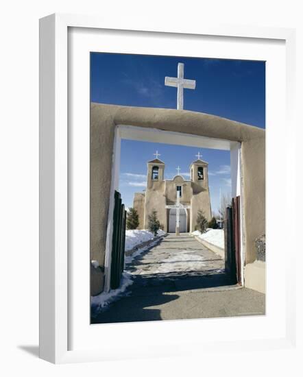 Mission San Francisco De Asis, Ranchos De Taos, New Mexico, USA-Walter Rawlings-Framed Photographic Print