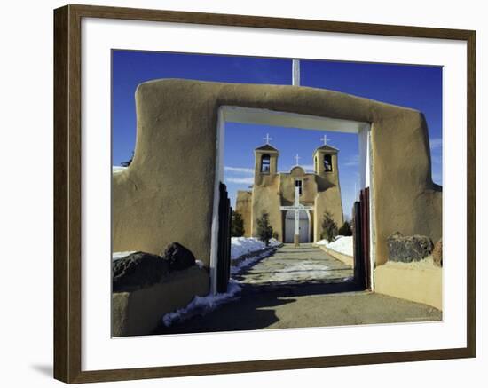 Mission San Francisco De Asis, Ranchos De Taos, New Mexico, USA-Walter Rawlings-Framed Photographic Print