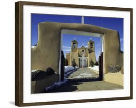 Mission San Francisco De Asis, Ranchos De Taos, New Mexico, USA-Walter Rawlings-Framed Photographic Print