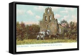 Mission San Francisco de la Espada, San Antonio, Texas-null-Framed Stretched Canvas