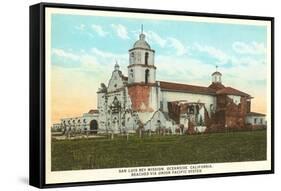 Mission San Luis Rey, Oceanside, San Diego County, California-null-Framed Stretched Canvas