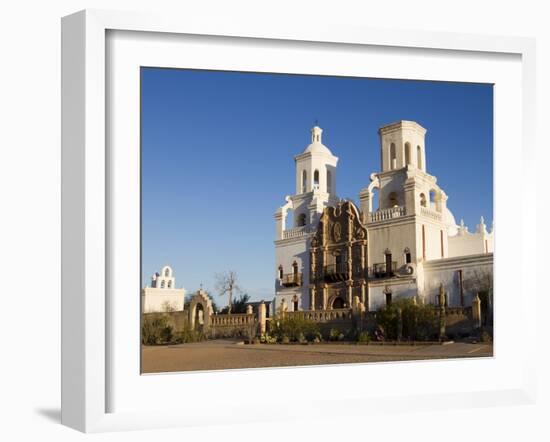 Mission San Xavier Del Bac, Arizona, USA-Luc Novovitch-Framed Photographic Print