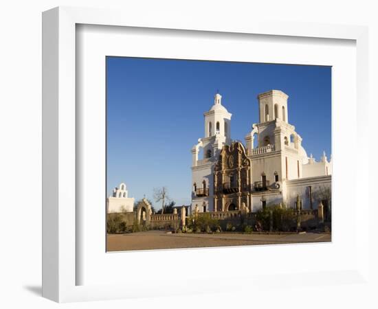 Mission San Xavier Del Bac, Arizona, USA-Luc Novovitch-Framed Photographic Print