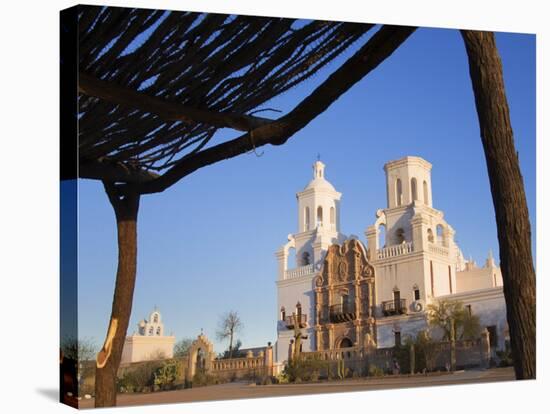 Mission San Xavier Del Bac, Tucson, Arizona, United States of America, North America-Richard Cummins-Stretched Canvas