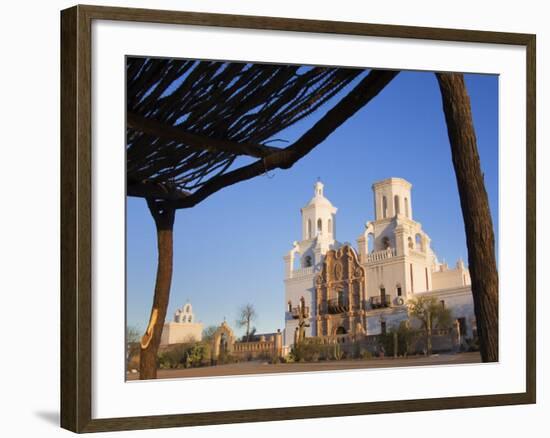 Mission San Xavier Del Bac, Tucson, Arizona, United States of America, North America-Richard Cummins-Framed Photographic Print