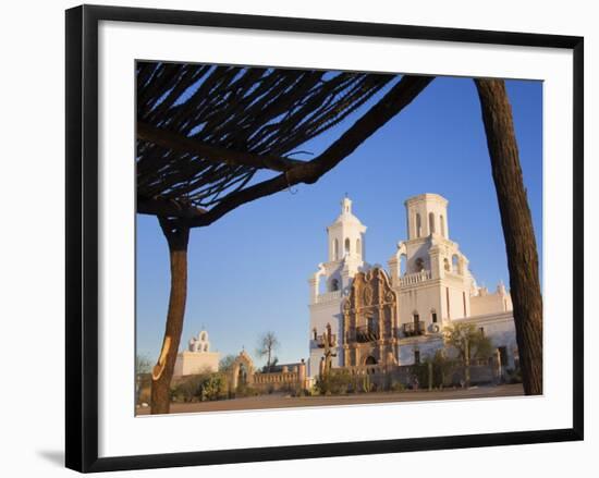 Mission San Xavier Del Bac, Tucson, Arizona, United States of America, North America-Richard Cummins-Framed Photographic Print