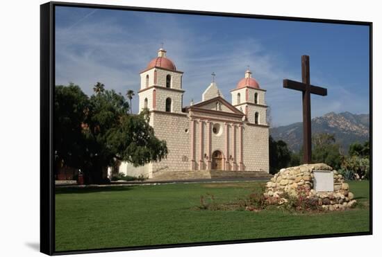 Mission Santa Barbara after 1996 Restoration-Bob Rowan-Framed Stretched Canvas