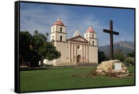 Mission Santa Barbara after 1996 Restoration-Bob Rowan-Framed Stretched Canvas