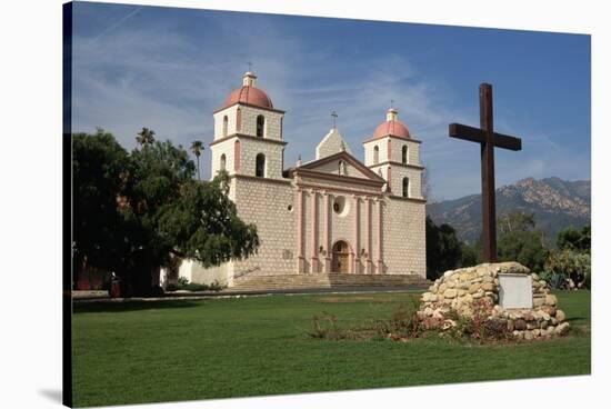 Mission Santa Barbara after 1996 Restoration-Bob Rowan-Stretched Canvas