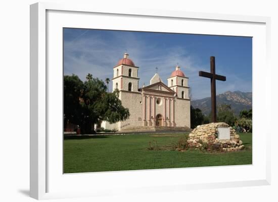 Mission Santa Barbara after 1996 Restoration-Bob Rowan-Framed Photographic Print