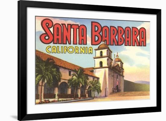 Mission, Santa Barbara, California-null-Framed Art Print