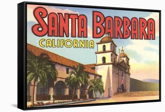 Mission, Santa Barbara, California-null-Framed Stretched Canvas