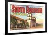 Mission, Santa Barbara, California-null-Framed Premium Giclee Print