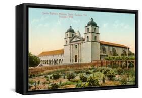 Mission, Santa Barbara, California-null-Framed Stretched Canvas